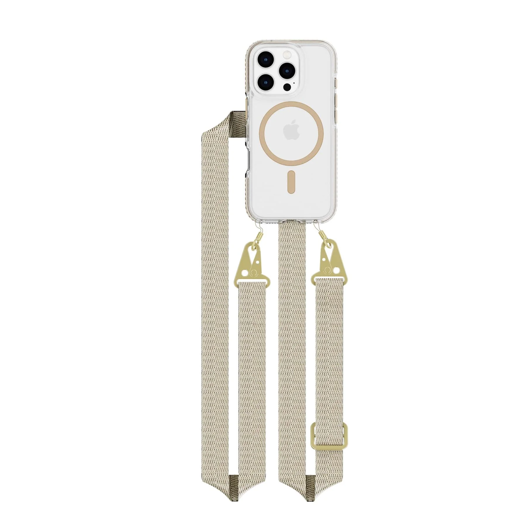 EvoCrystal - Apple iPhone 16 Pro Case with Cross-Body - Gold - Image 4