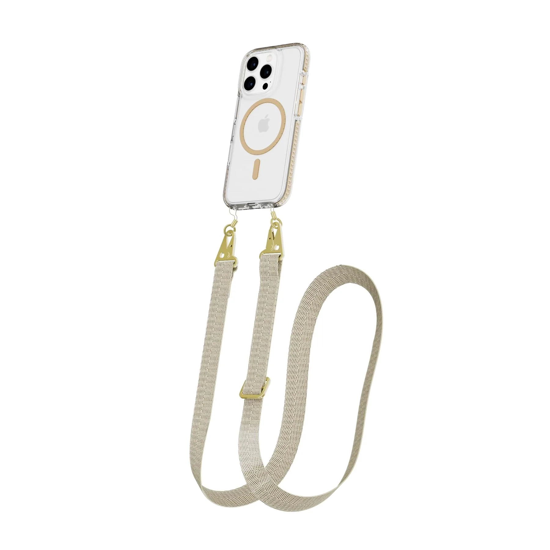 EvoCrystal - Apple iPhone 16 Pro Case with Cross-Body - Gold - Image 5