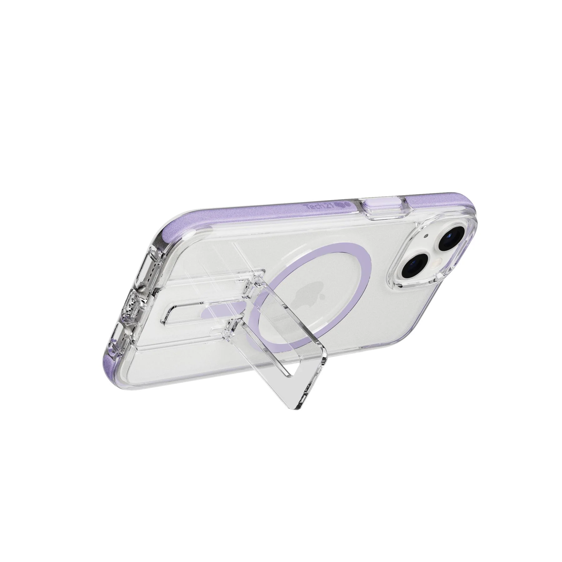 EvoCrystal Kick MagSafe - Apple iPhone 17e/16e/15/14/13 Case - Clear/Lilac - Image 3