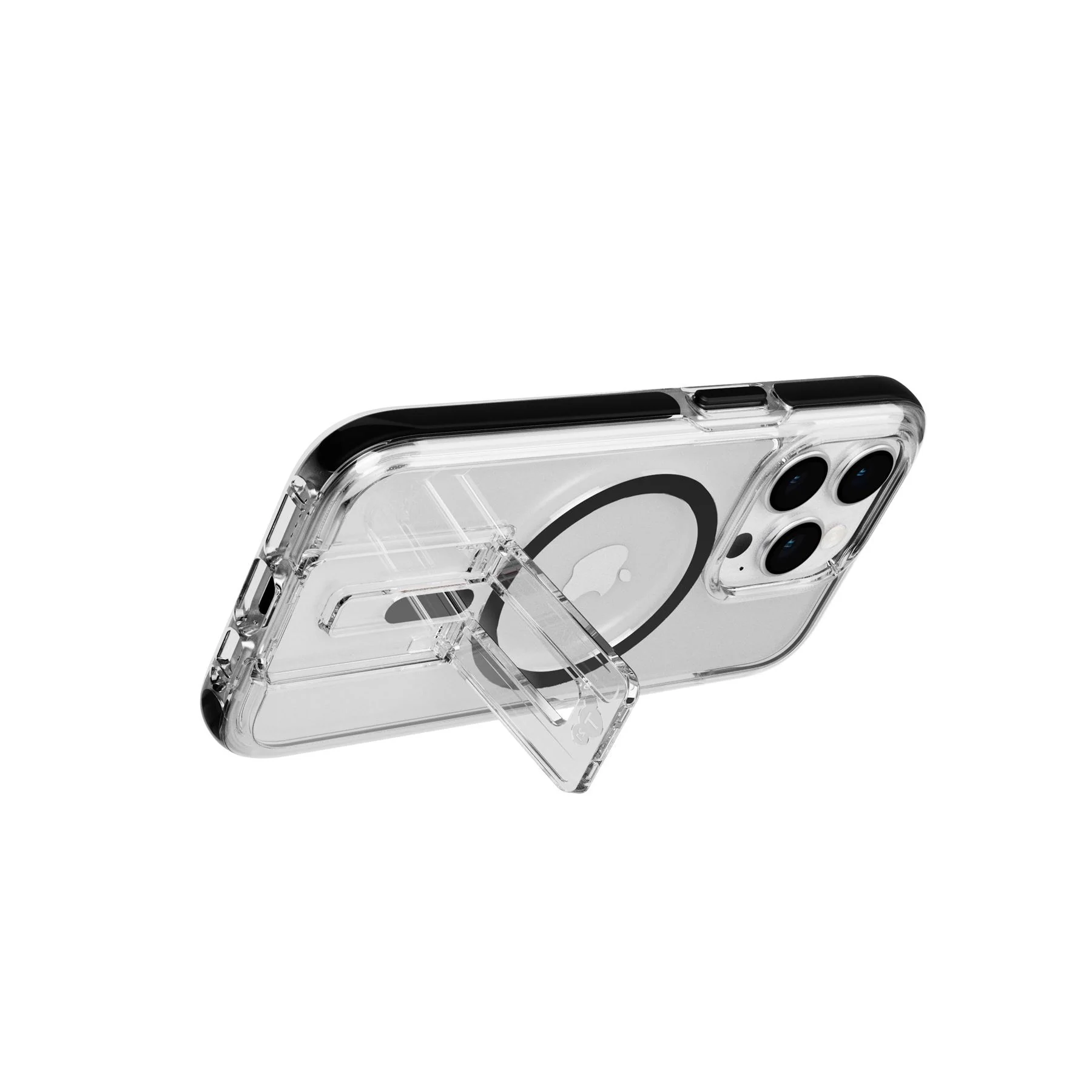 EvoCrystal Kick - Apple iPhone 15 Pro Case MagSafe Compatible - Clear Black - Image 7