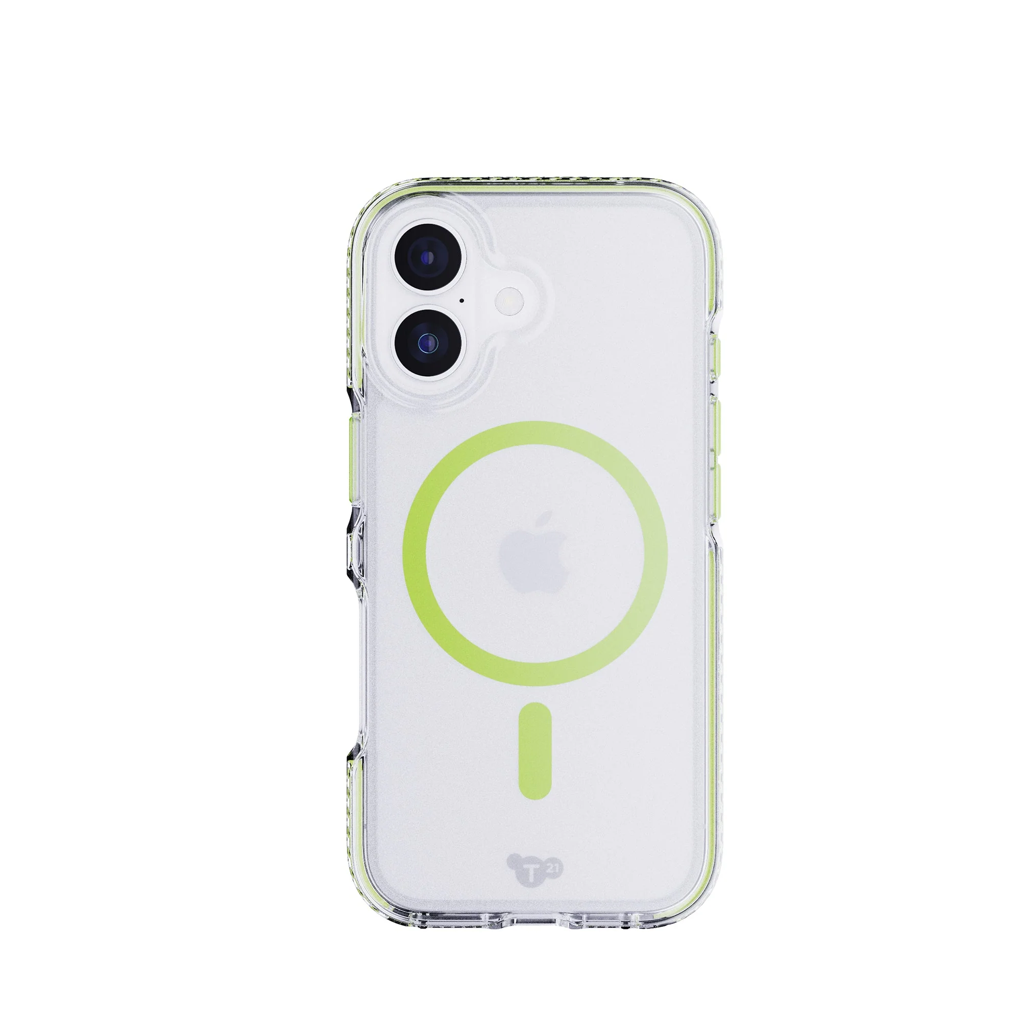 EvoCrystal Glow MagSafe - Apple iPhone 17 Case - Green (Glow-In-The-Dark MagSafe ring)