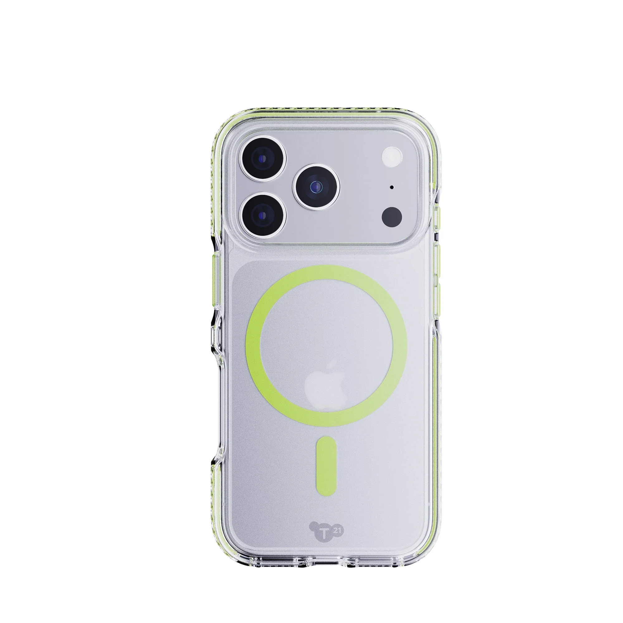 EvoCrystal Glow MagSafe - Apple iPhone 17 Pro Case - Green (Glow-In-The-Dark MagSafe ring)