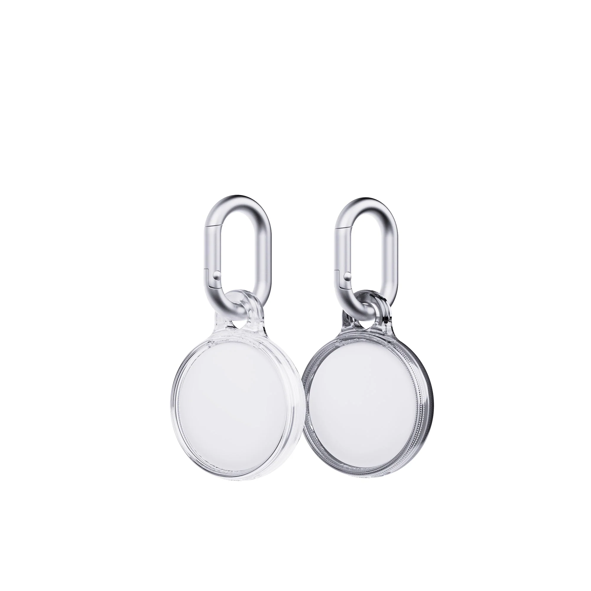 EvoPop - Apple AirTag Case Bundle (x2) - Black & Clear - Image 2
