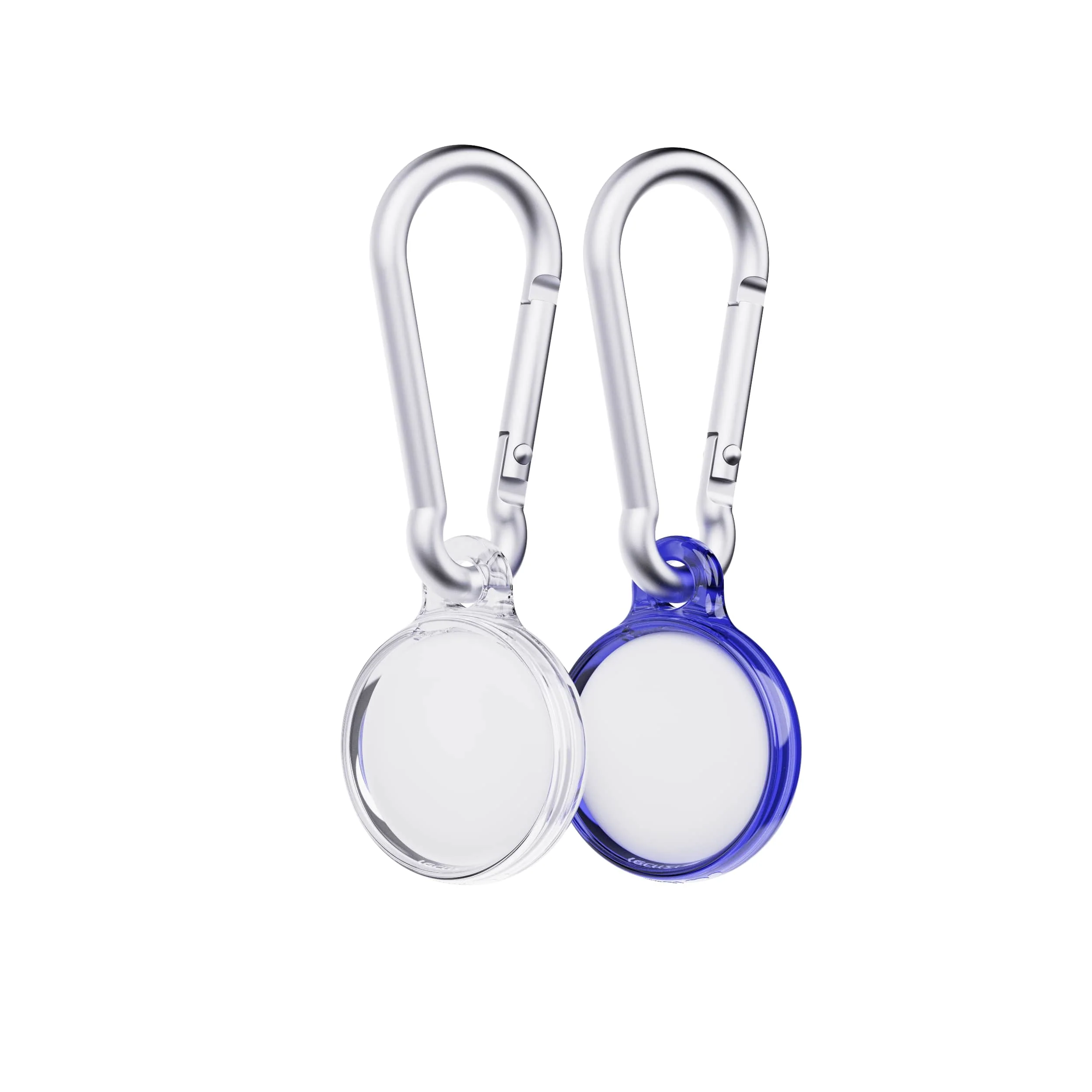 EvoPop - Apple AirTag Case Bundle (x2) - Electric Blue & Clear - Image 2
