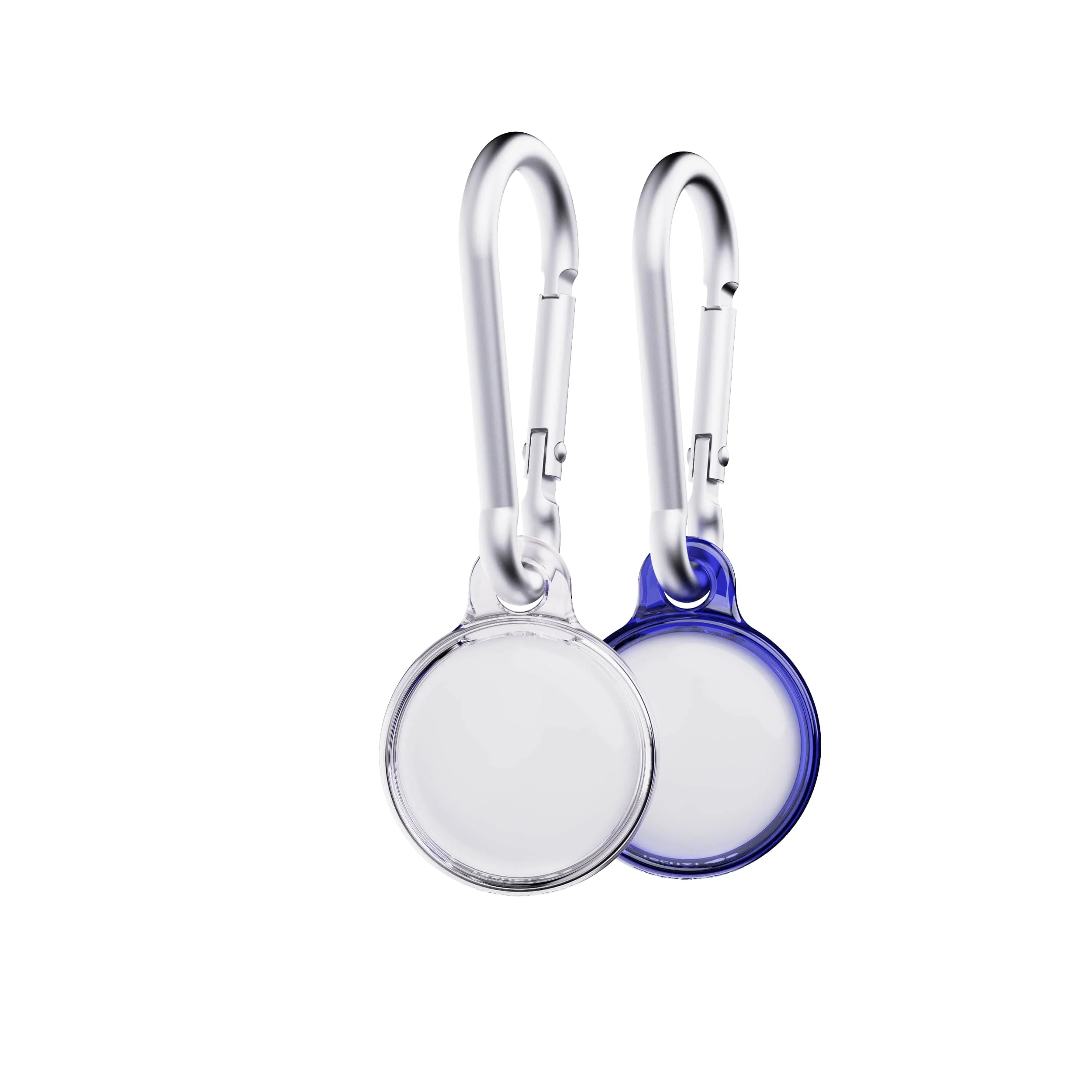 EvoPop - Apple AirTag Case Bundle (x2) - Electric Blue & Clear - Image 5
