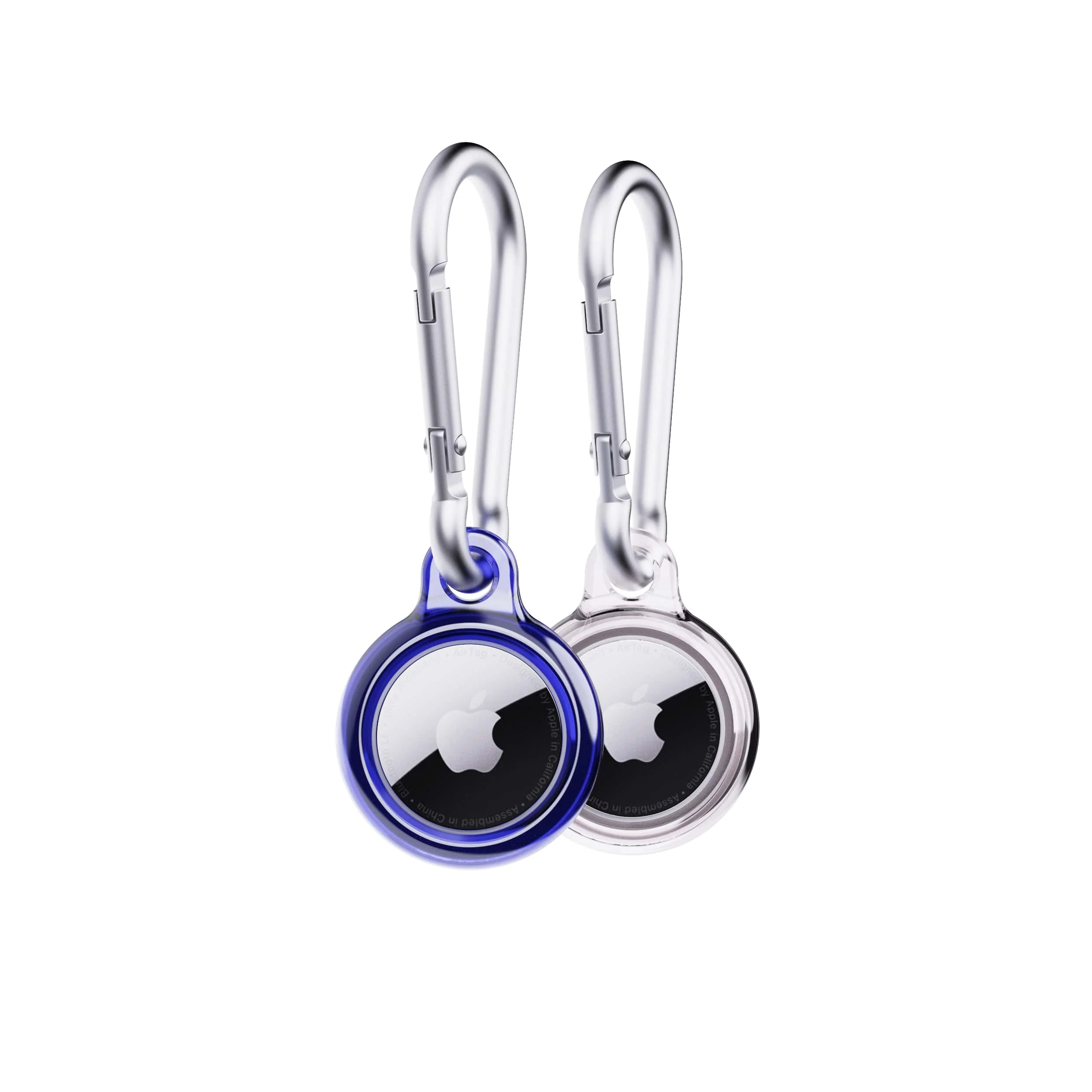 EvoPop - Apple AirTag Case Bundle (x2) - Electric Blue & Clear - Image 6