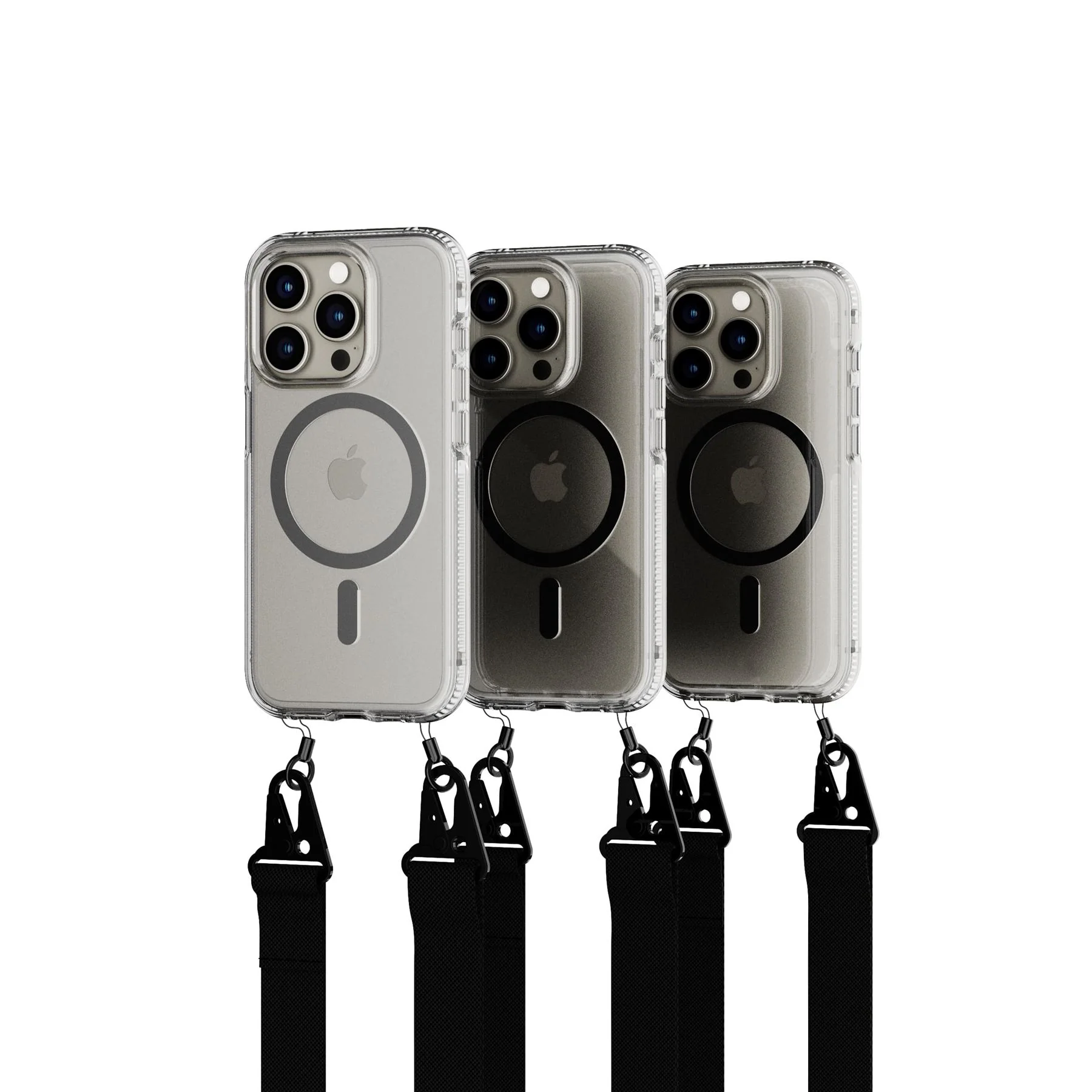 FlexQuartz - Apple iPhone 15 Pro Case MagSafe Compatible with Cross-Body - Black - Image 4