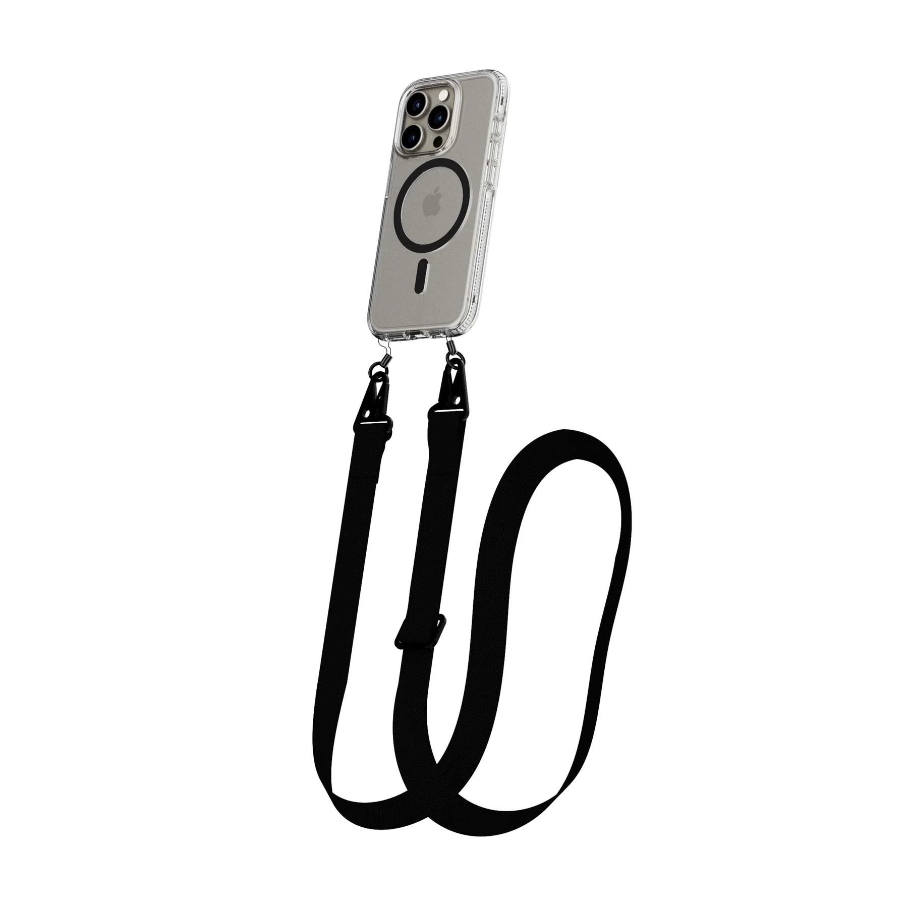 FlexQuartz - Apple iPhone 15 Pro Case MagSafe Compatible with Cross-Body - Black - Image 5