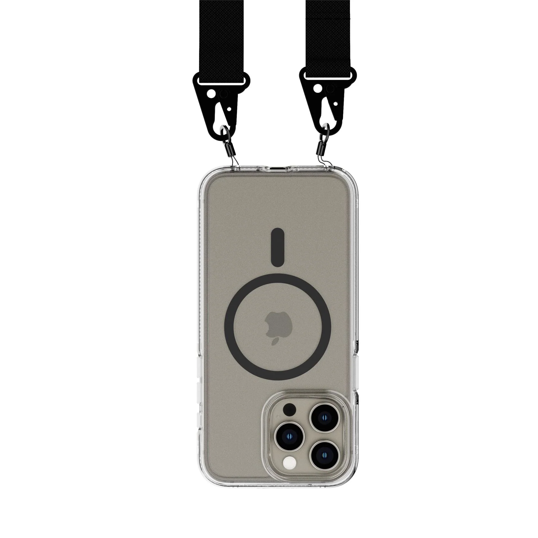 FlexQuartz - Apple iPhone 15 Pro Max Case MagSafe Compatible with Cross-Body - Black - Image 2