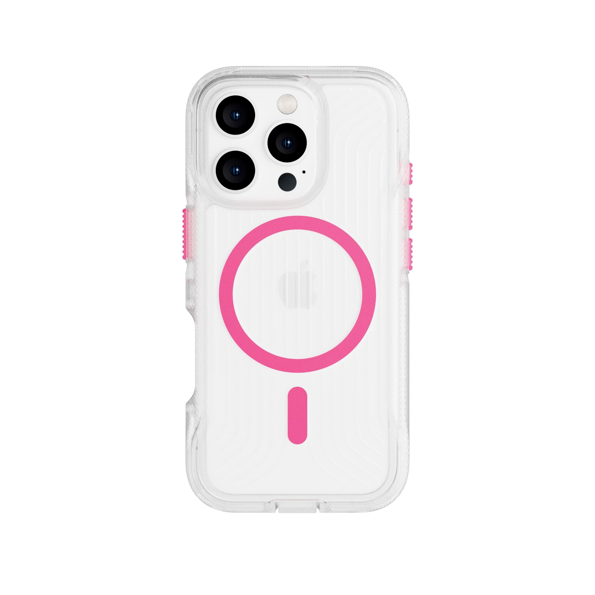 FlexPro - Apple iPhone 16 Pro Case MagSafe Compatible - Neon Pink/Orange Glow in the Dark
