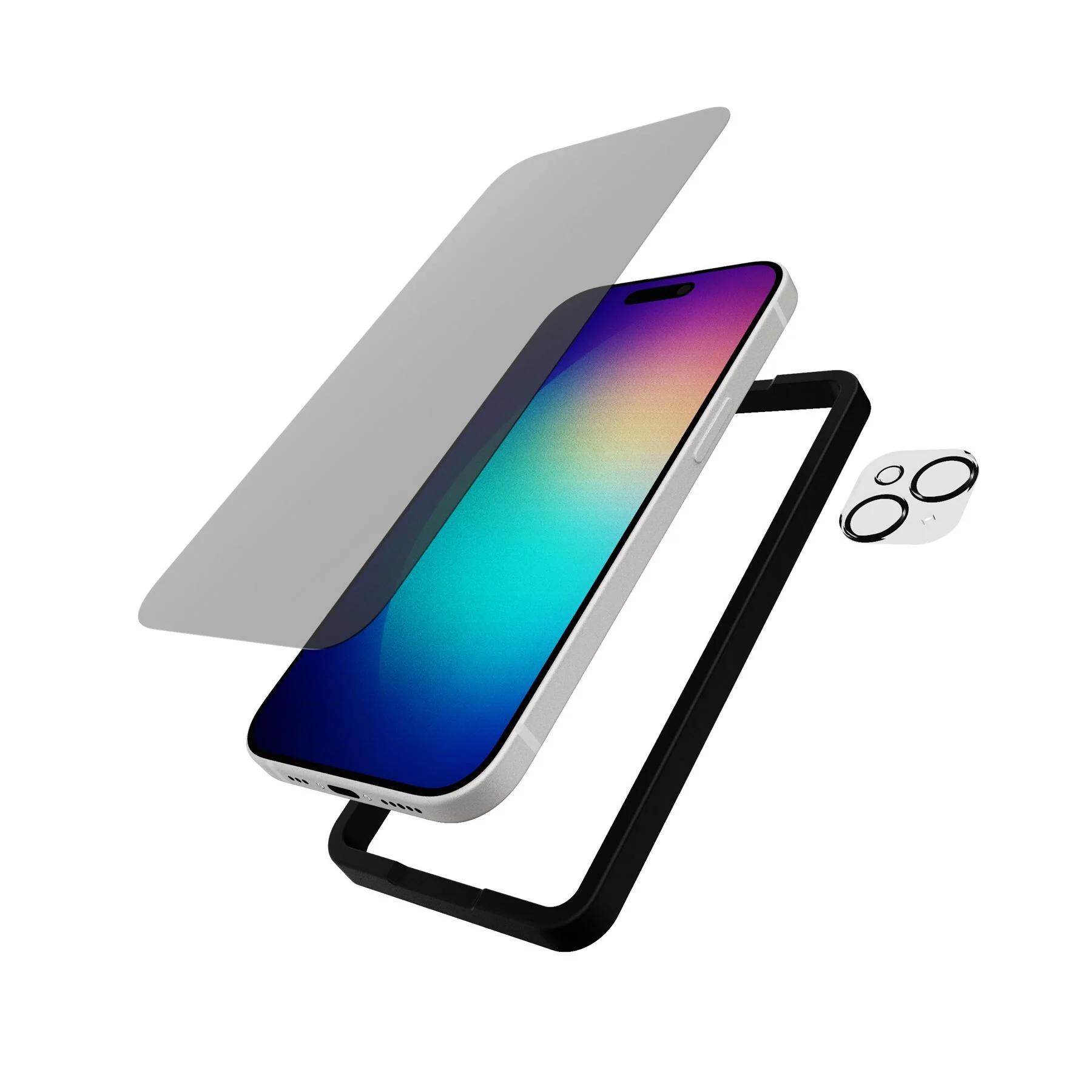 ImpactGlass + Camera Protector - Apple iPhone 15/14/13 Screen/Camera Protection Bundle - Privacy - Image 4