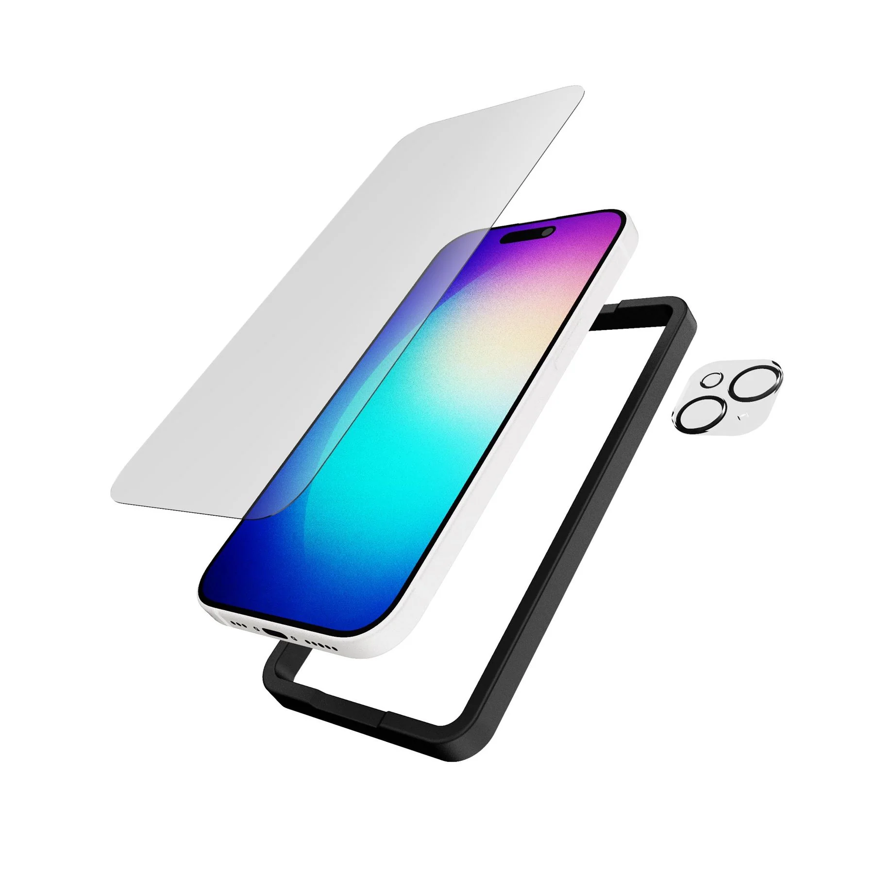 ImpactGlass + Camera Protector - Apple iPhone 15/14/13 Screen/Camera Protection Bundle - Clear - Image 4